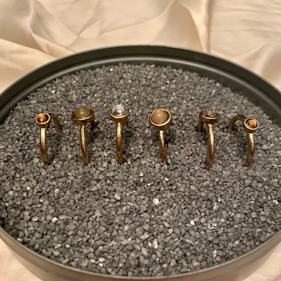 Neutral Smooth Gemstone Rings - Picture 2 of 7